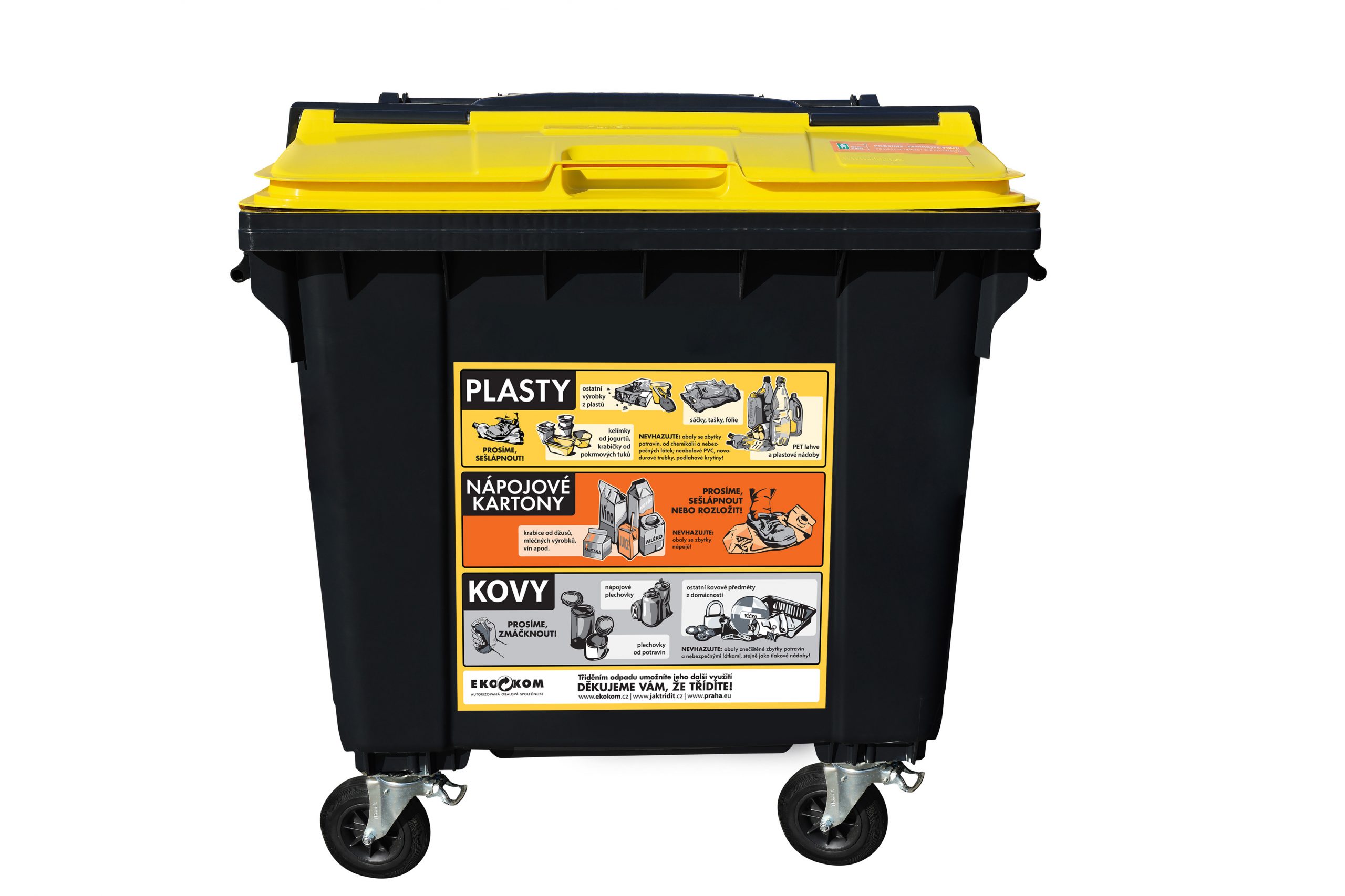 Obrázek 1 – Nejčastějším příkladem multikomoditního sběru je sběr plastů ve směsi s nápojovými kartony a případně také s kovy